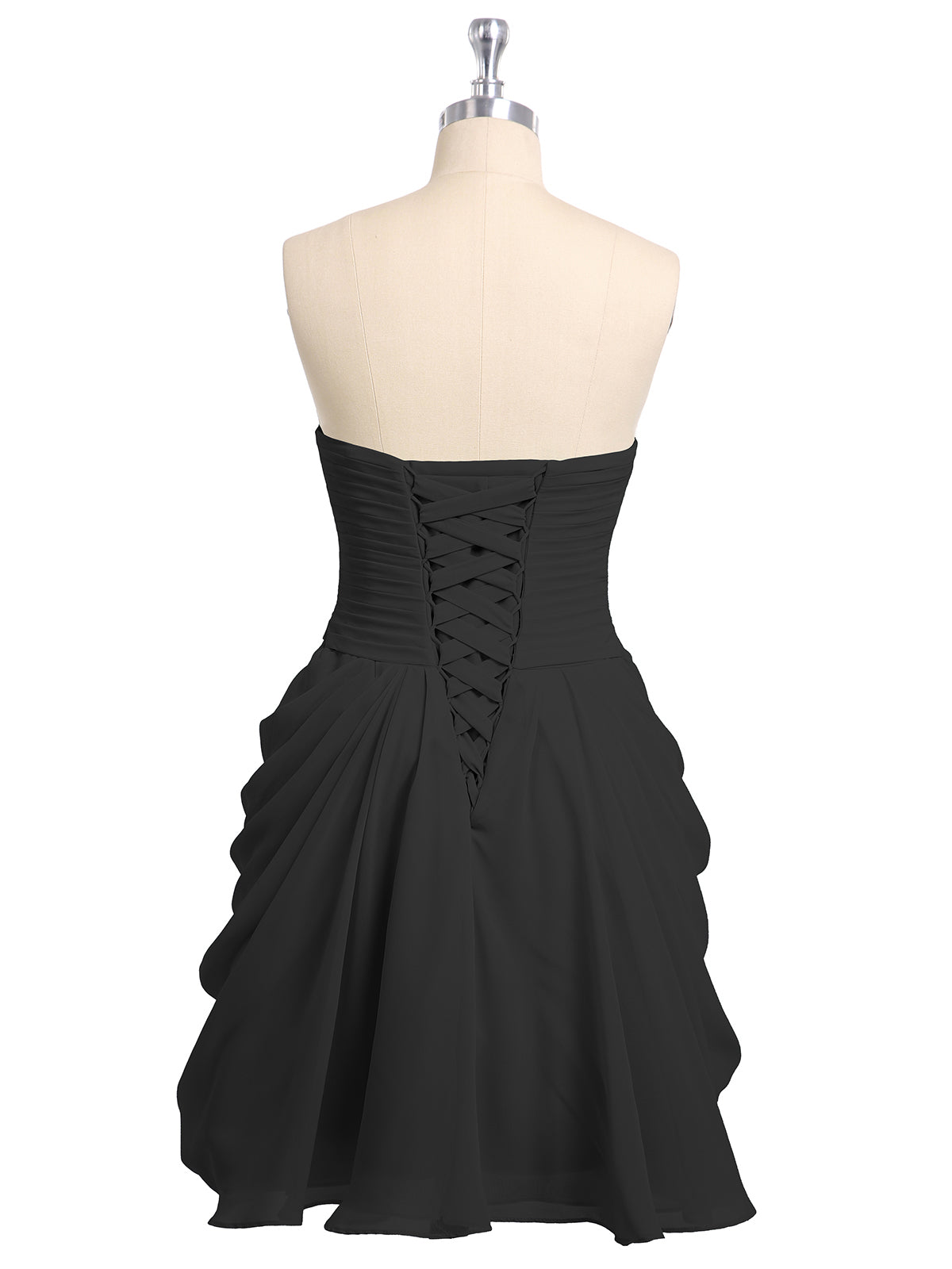 Sweethart Mini Chiffon Dress with Corset Back Plum